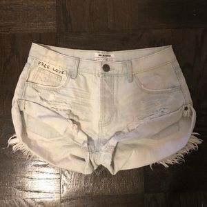 One Teaspoon Light wash shorts
